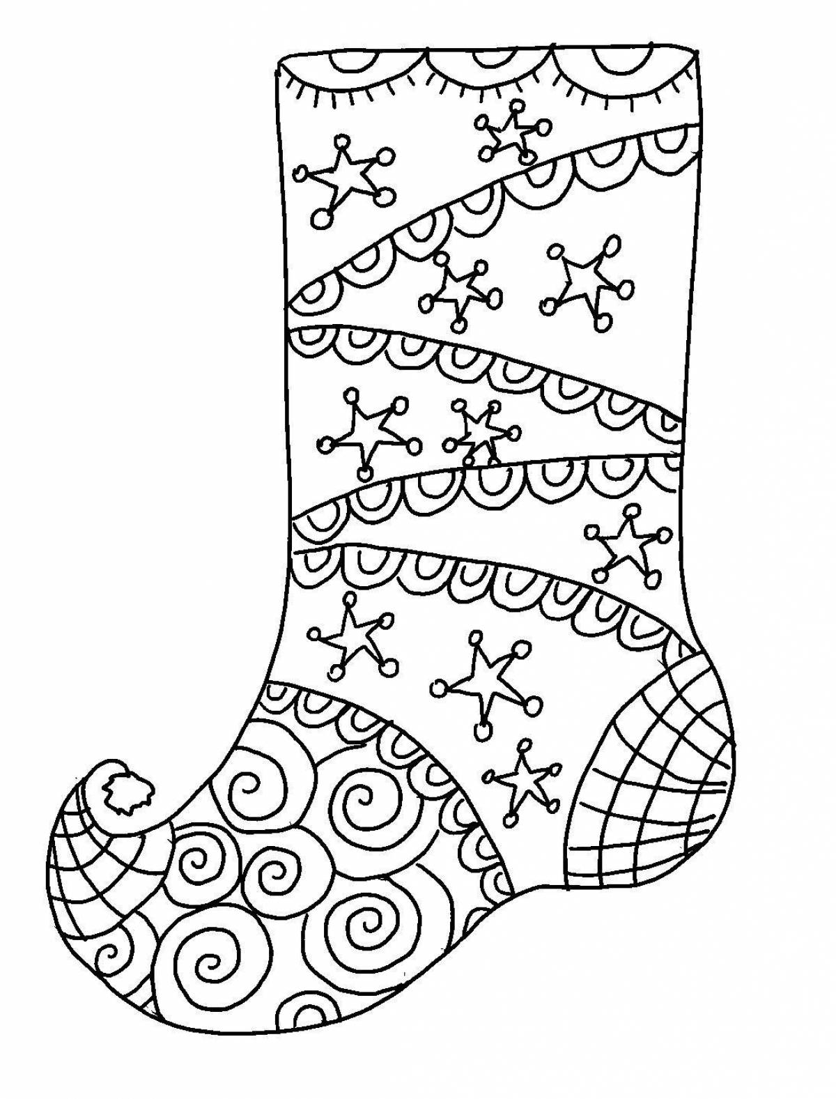 Coloring for bright boots for children