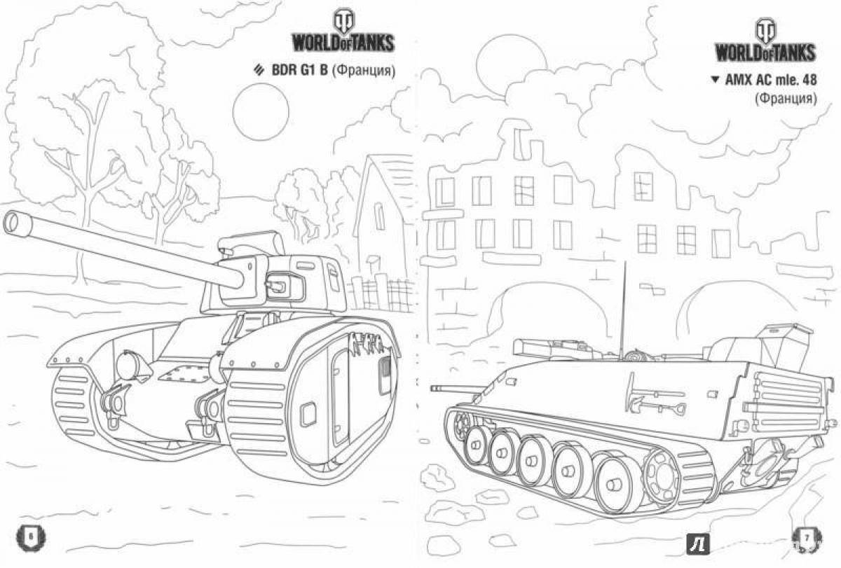 Креативная раскраска world of tank