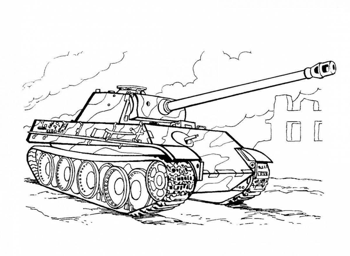 Смелая раскраска world of tank