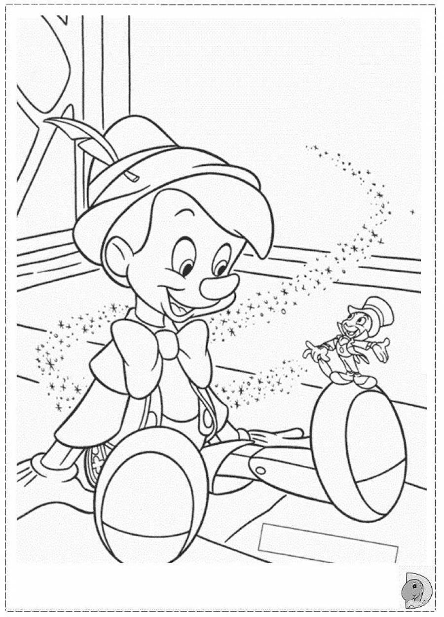 Пиноккио раскраска для детей