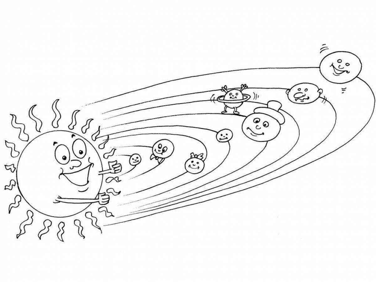 Рисунок солнечной. Солнечная система раскраска. Солнечная система картинки раскраски. Солнечная система разукрашка для детей. Схема солнечной системы раскраска.
