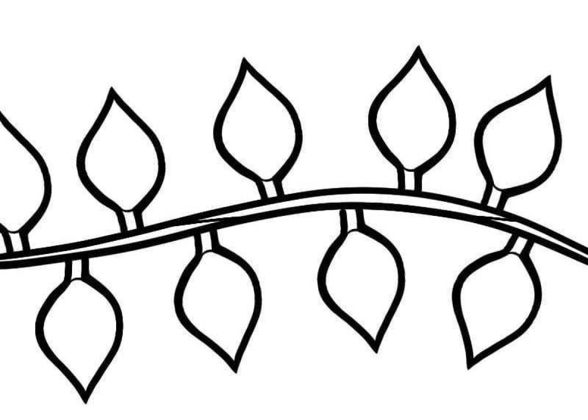 Light coloring. Гирлянда раскраска. Раскраска Новогодняя гирлянда для детей. Гирлянда раскрасить. Гирлянда карандашом.