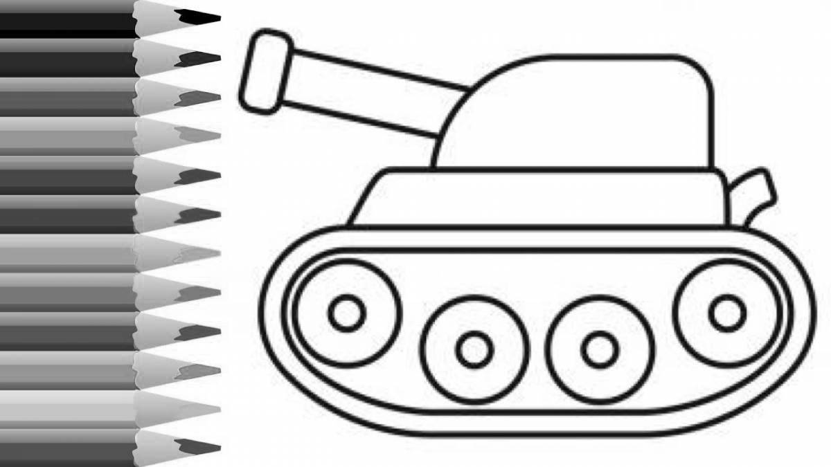 Рисунок танка для детей карандашом 1 класс