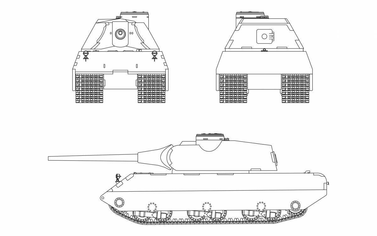 Как нарисовать танк т 25