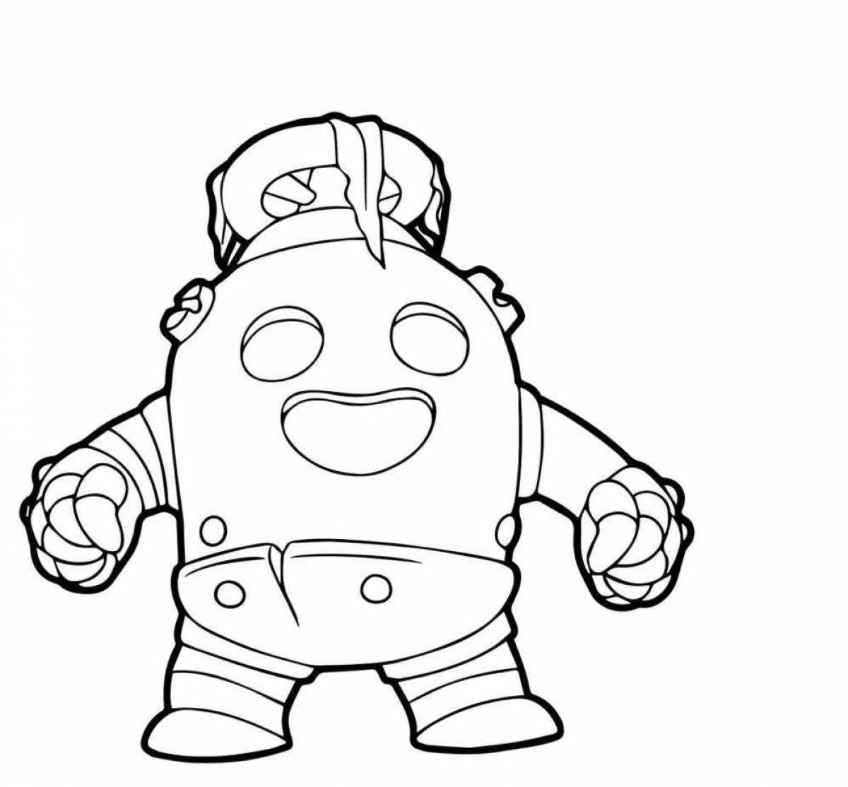 Attractive brawl stars pins coloring pages
