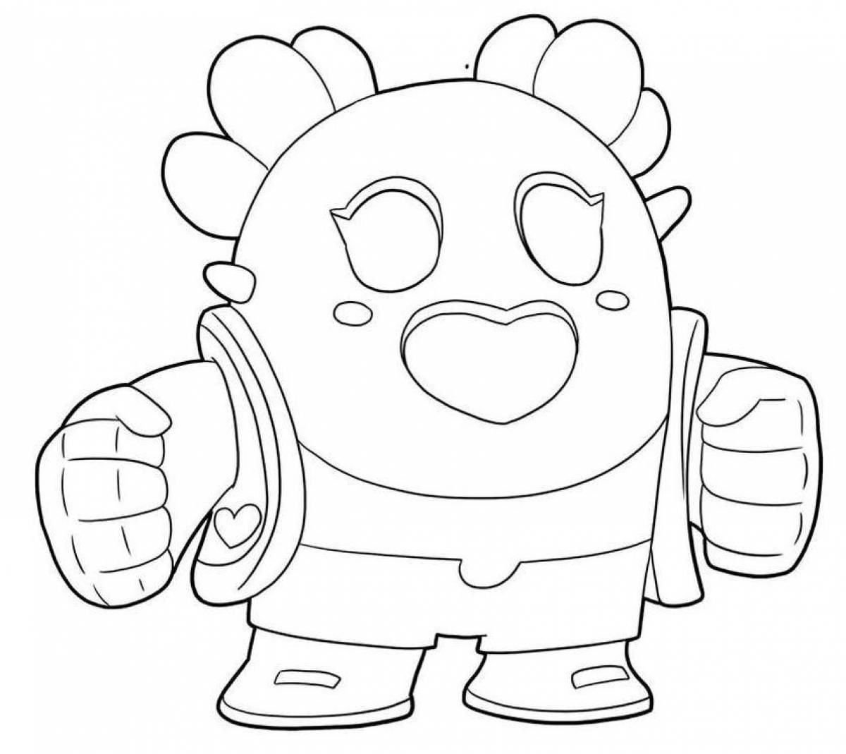 Detailed brawl stars pins coloring page