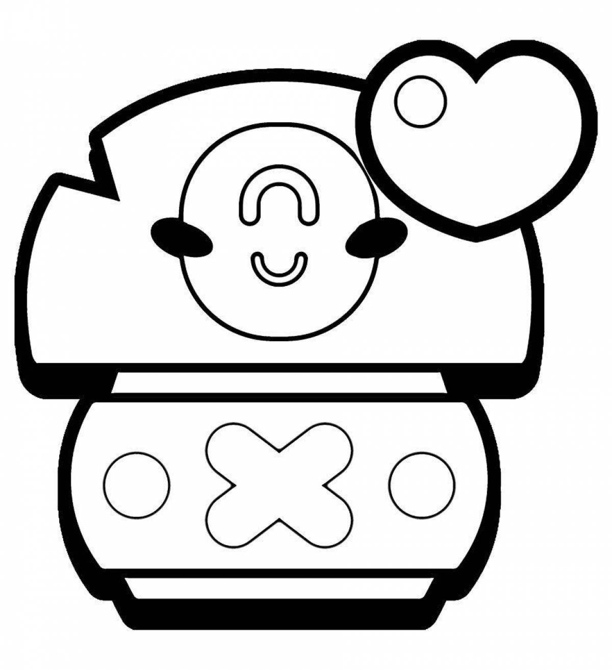 Delicate coloring page brawl stars pins