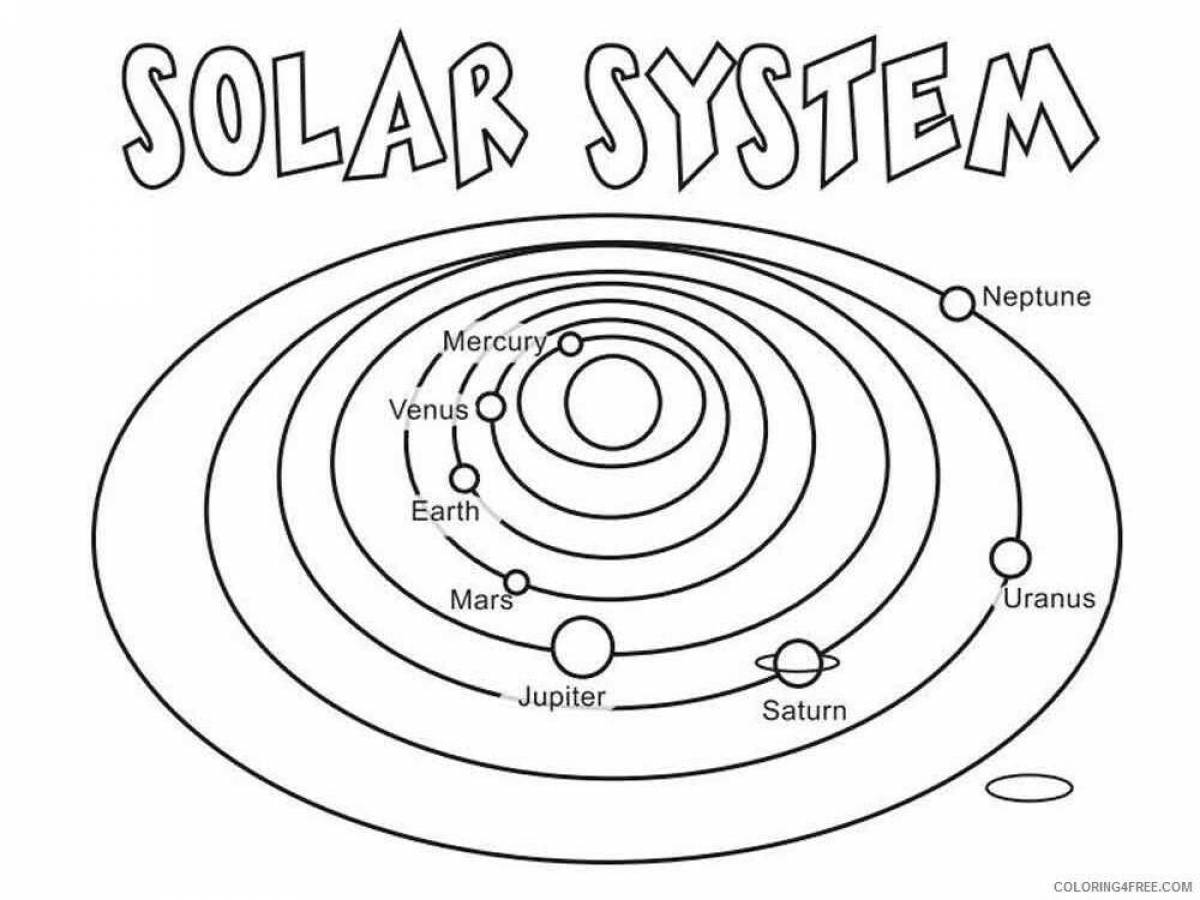 Потрясающие раскраски солнечной системы для детей