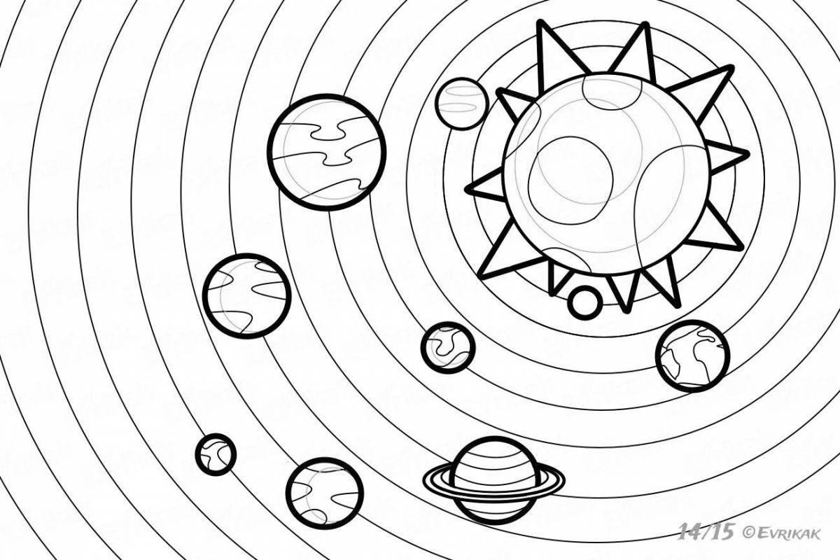 Fabulous solar system coloring book for kids