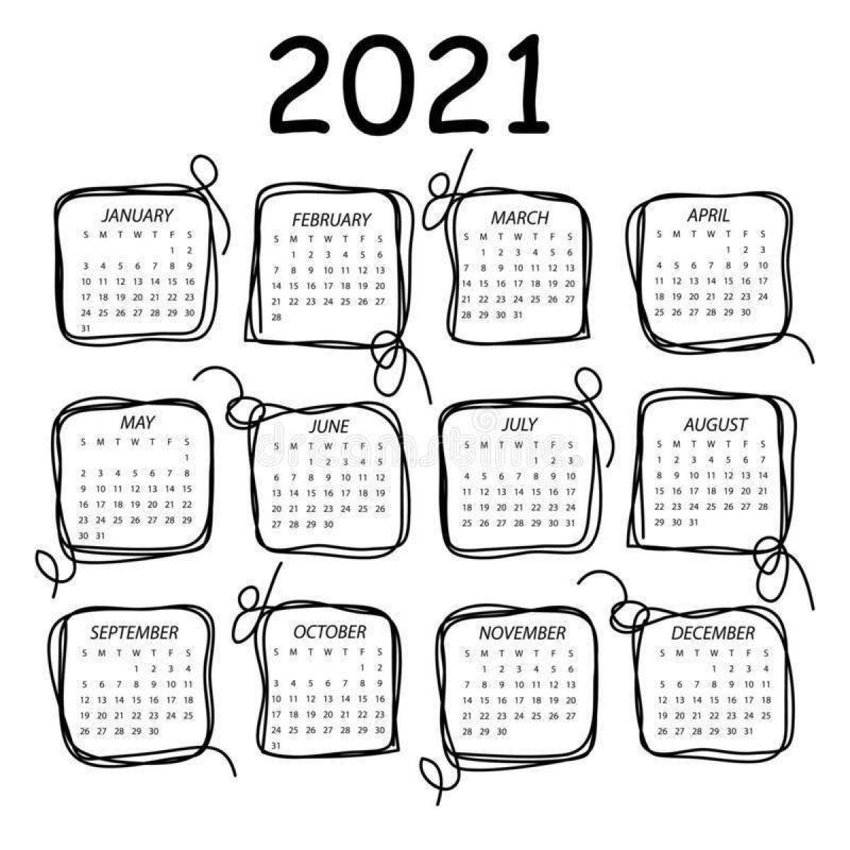 Причудливый календарь на 2023 год