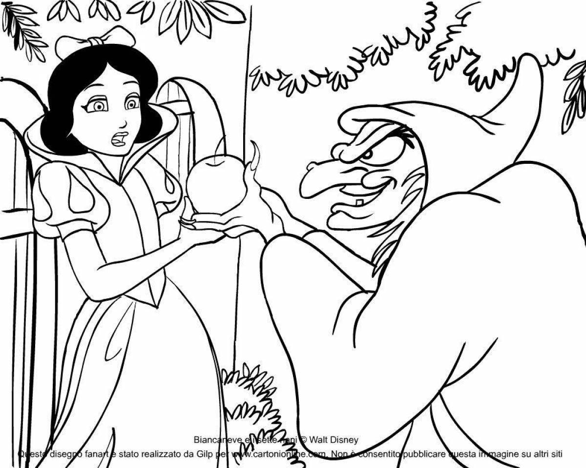 Colorful coloring of snow white and 7 dwarfs