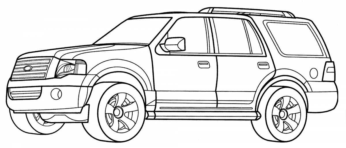 Amazing jeep coloring book for boys