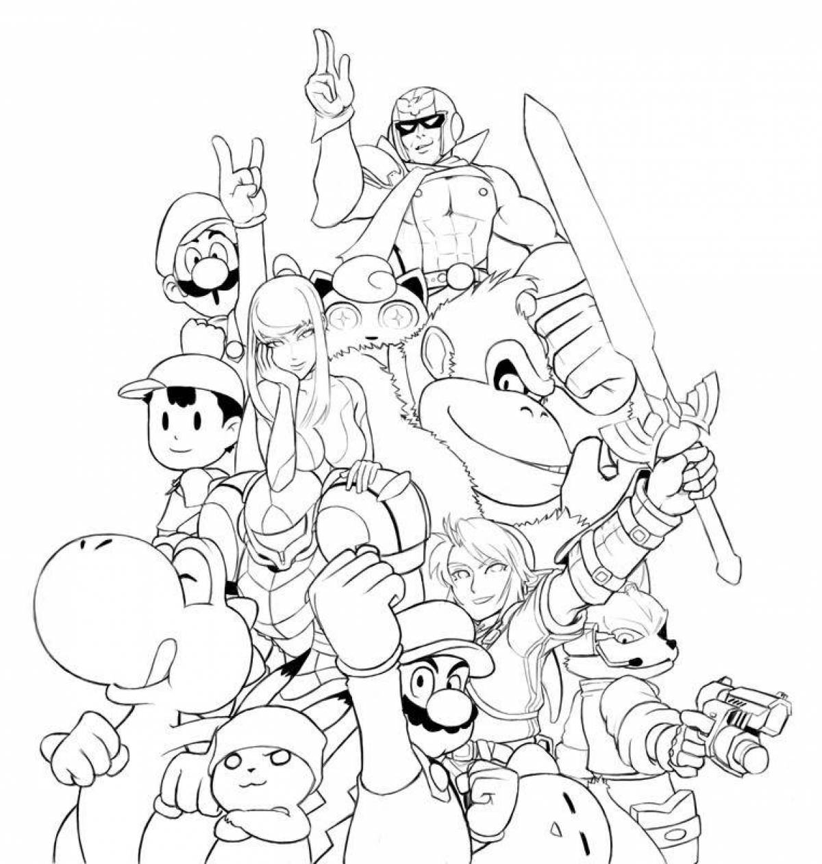 Dynamic coloring page brawl stars all heroes