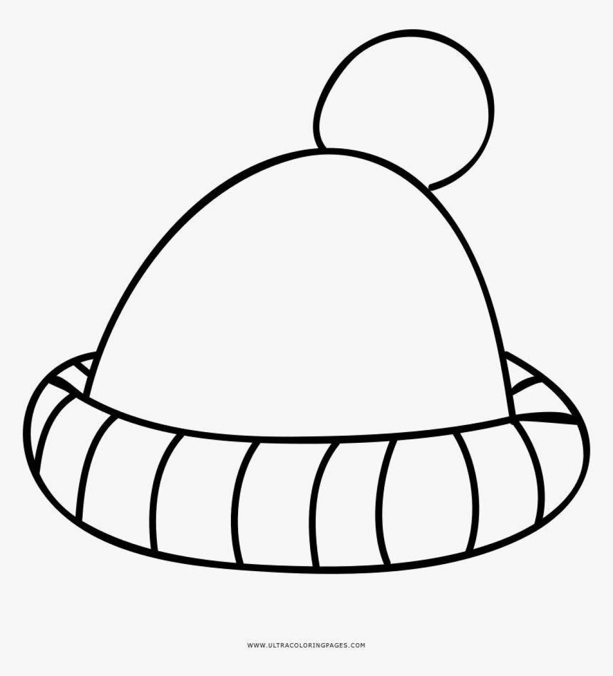 Coloured hat coloring book for 3-4 year olds