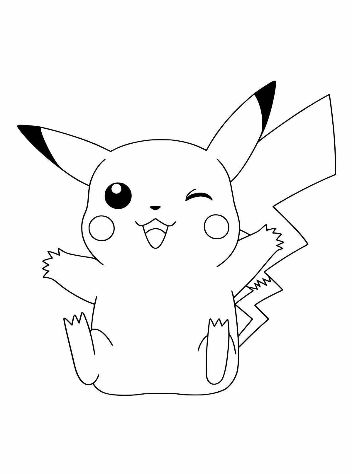Adorable pikachu coloring pages for girls