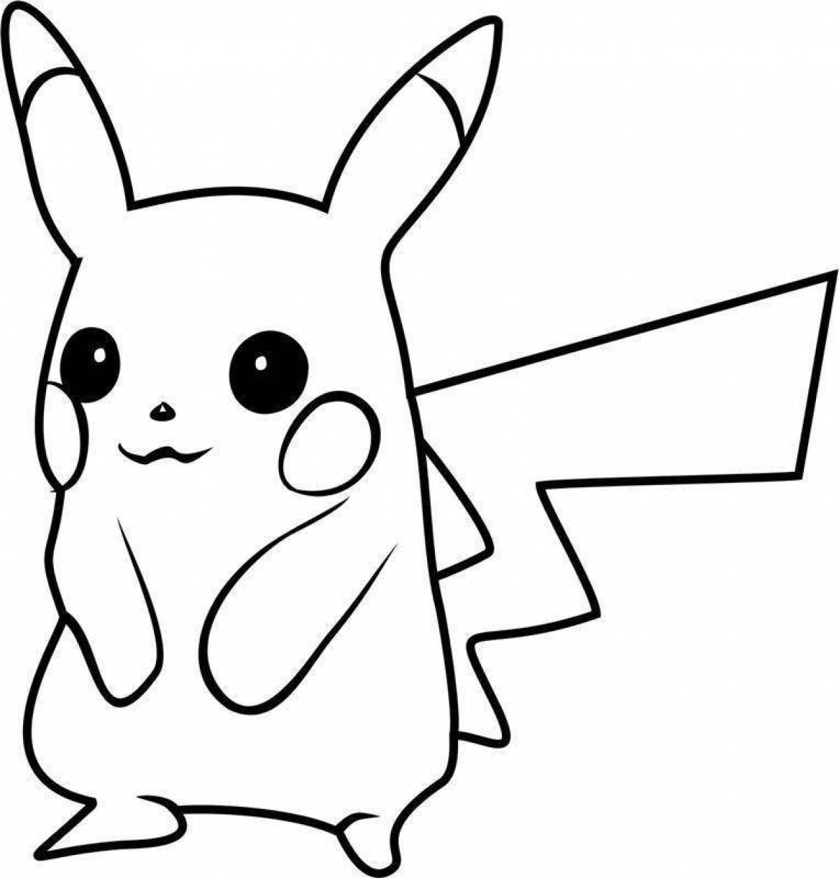 Sweet pikachu coloring pages for girls