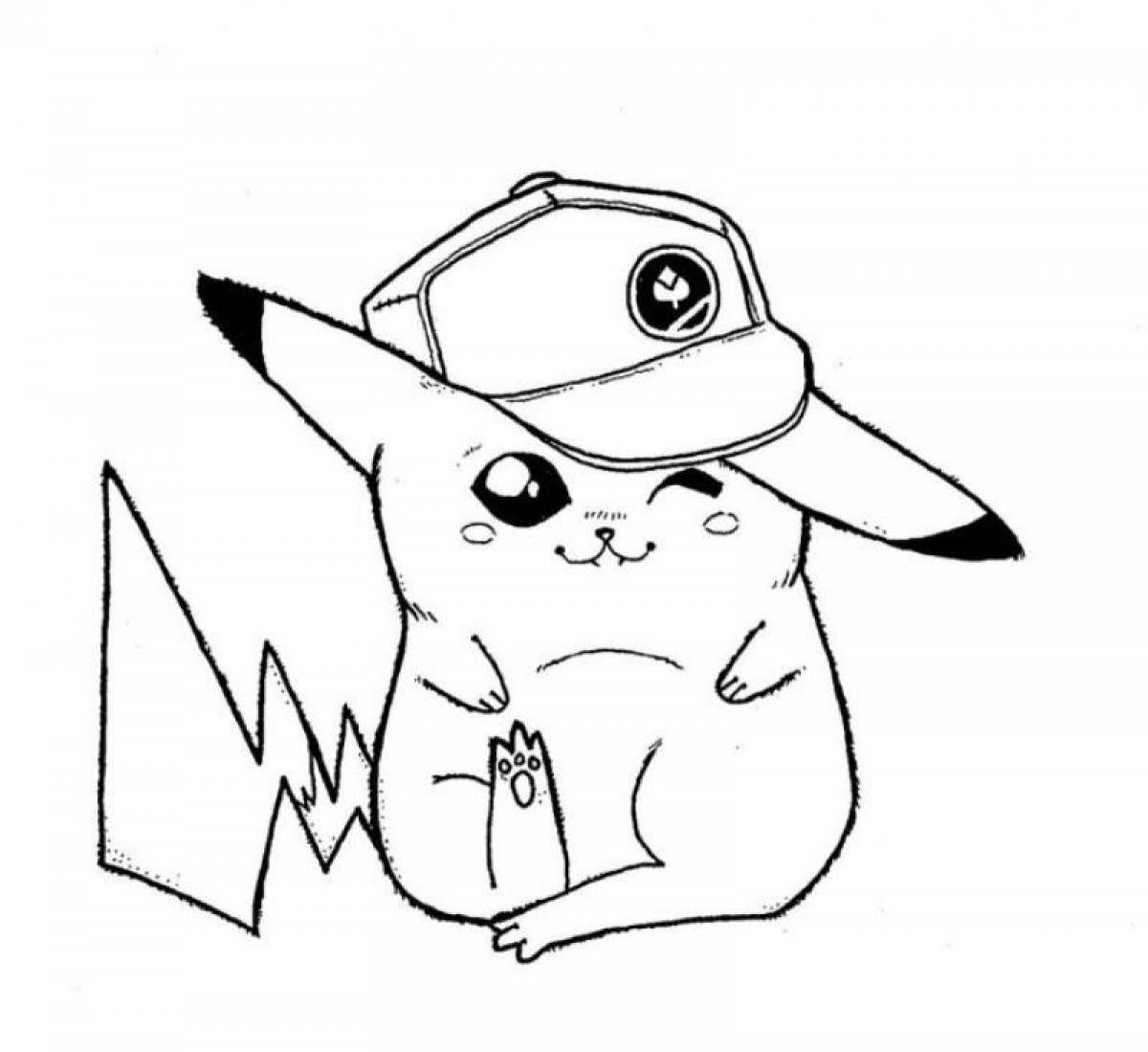 Violent pikachu coloring pages for girls