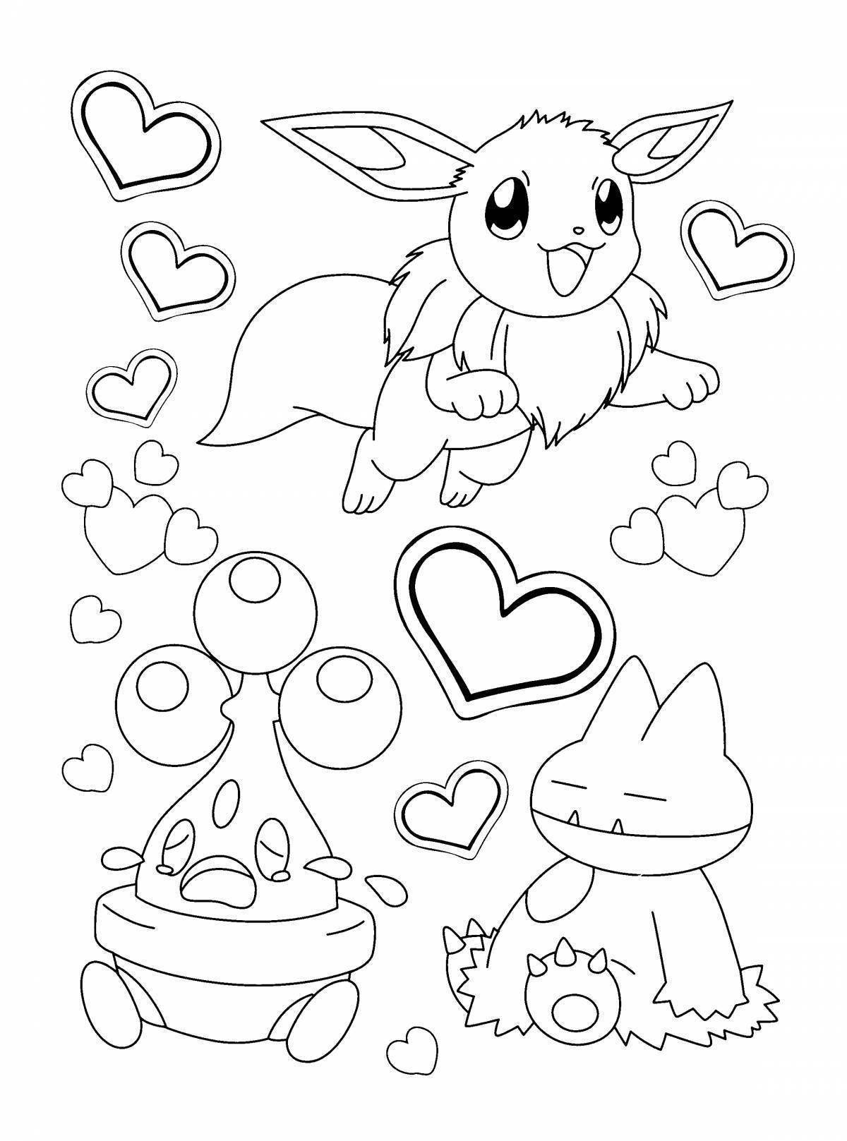 Funny pikachu coloring pages for girls