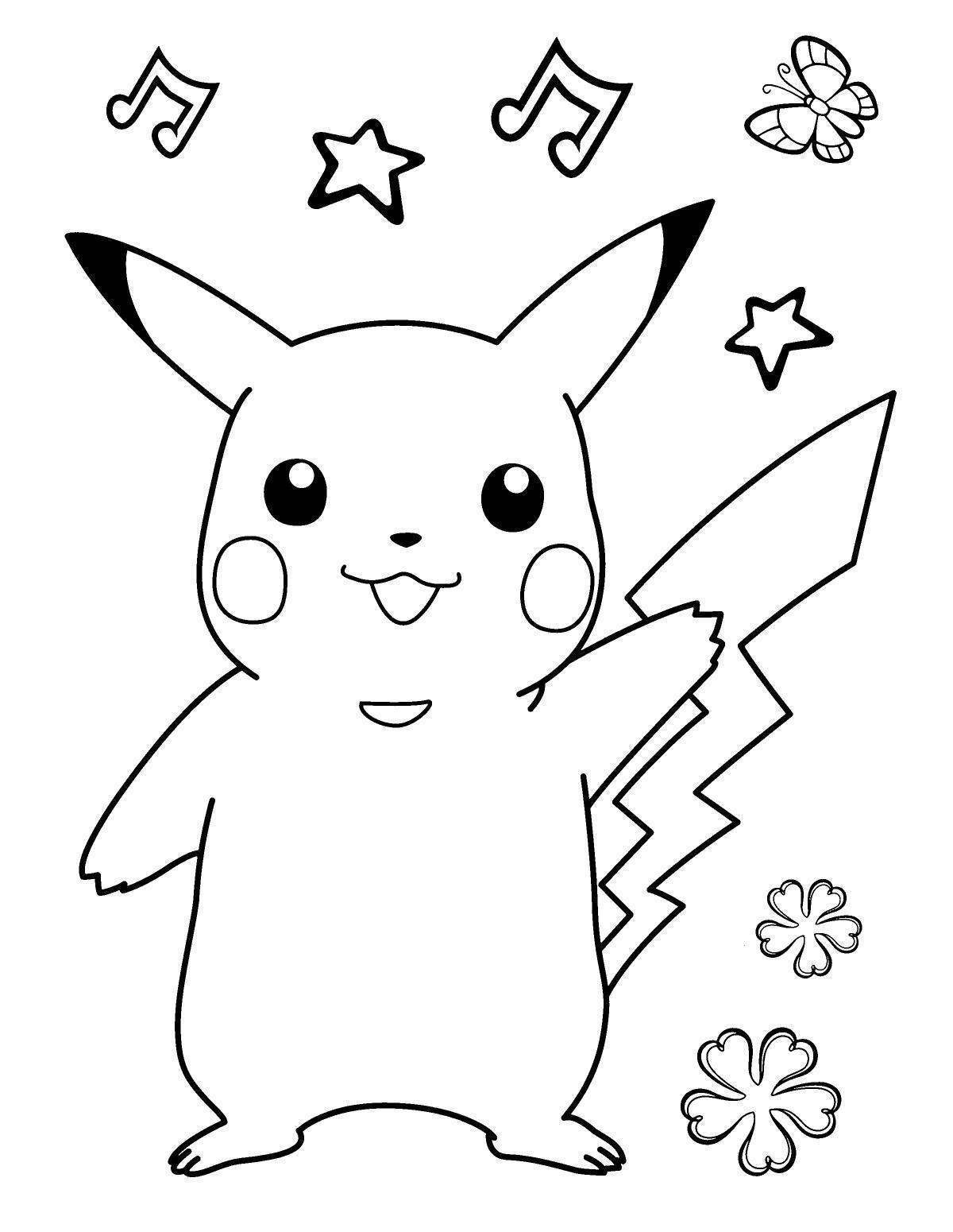 Exciting pikachu coloring book for girls