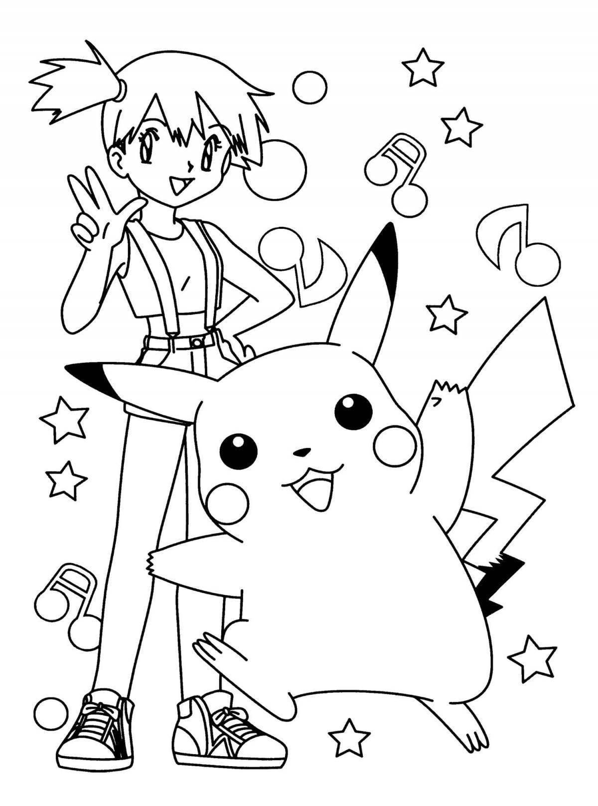Great pikachu coloring book for girls