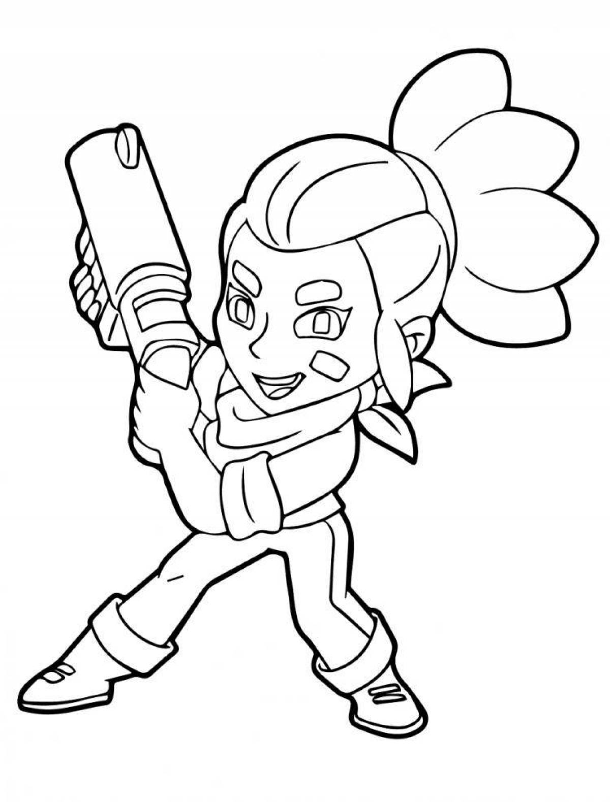 Charming shelly coloring page
