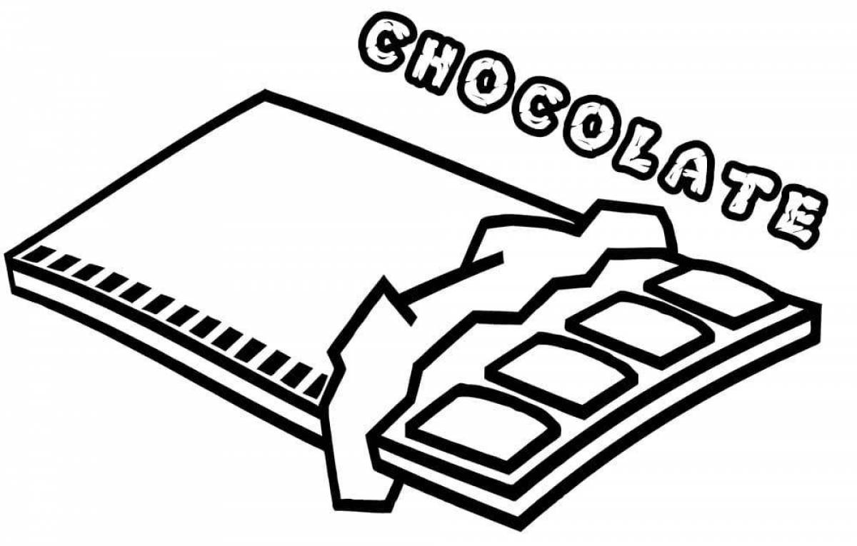 Раскраска карамелизированный шоколад