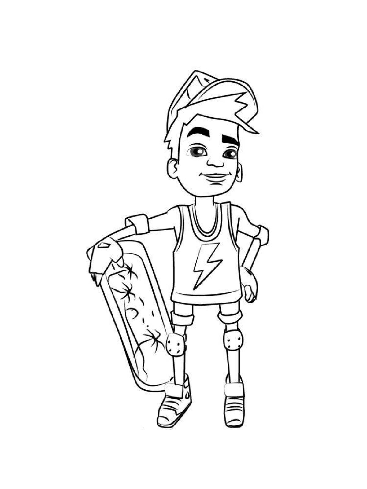 Subway surfers playful coloring