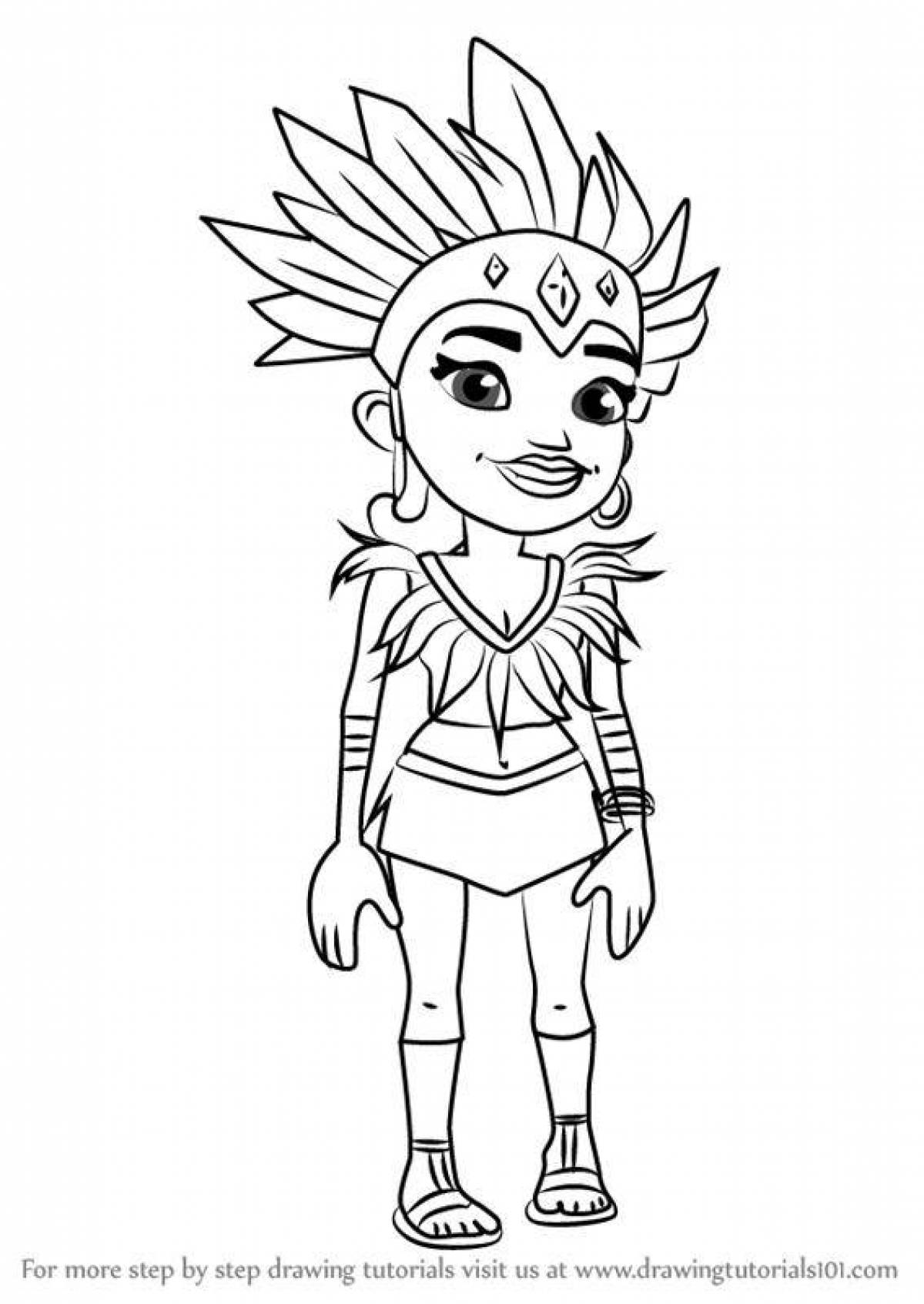Exciting subway surfers coloring book