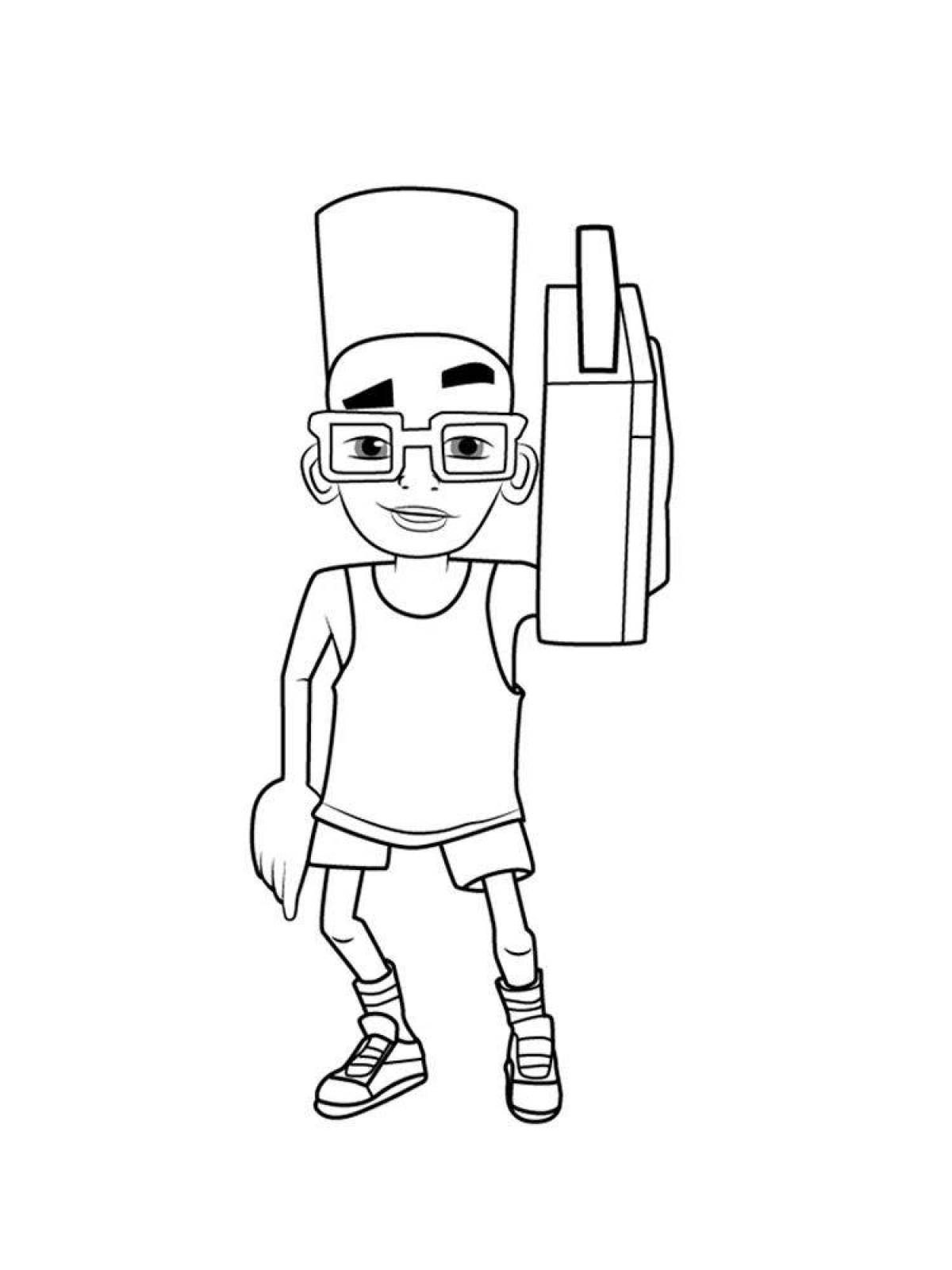 Crazy subway surfers coloring book