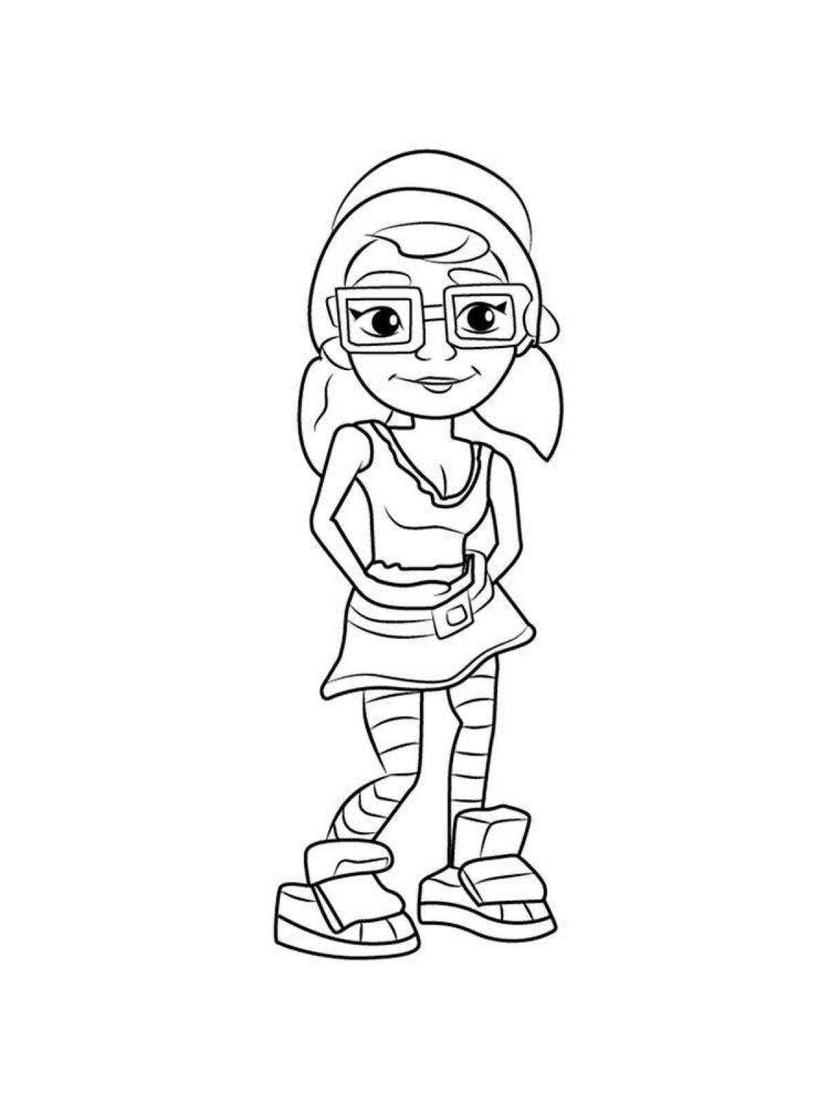 Subway surfers coloring page