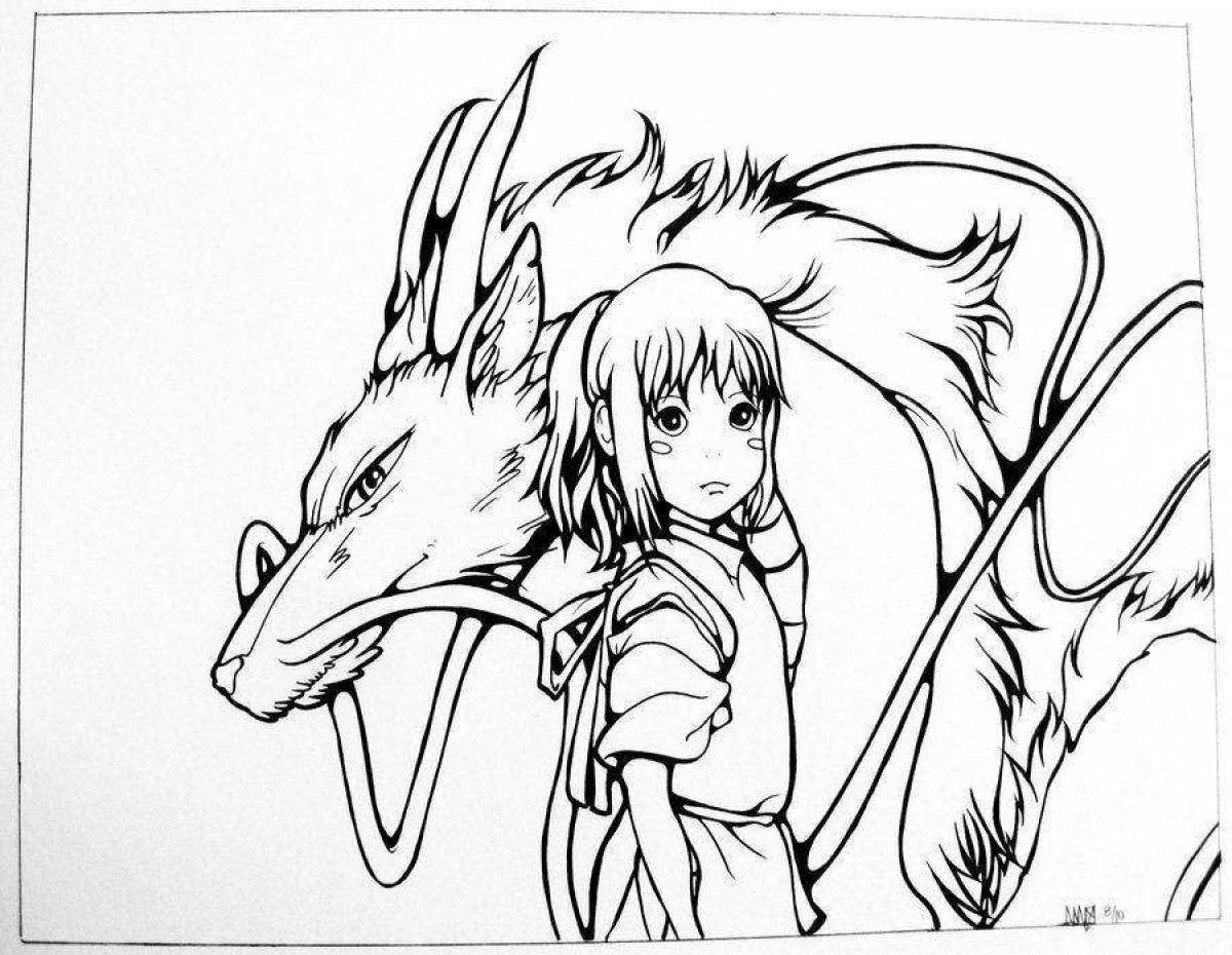 Spirited Away Fairy Coloring Page