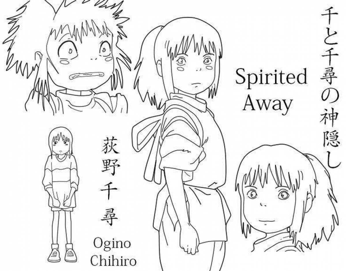 Spirited Away coloring page playful