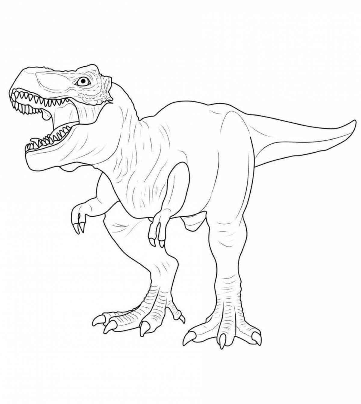 Tirex dinosaur colorful coloring page