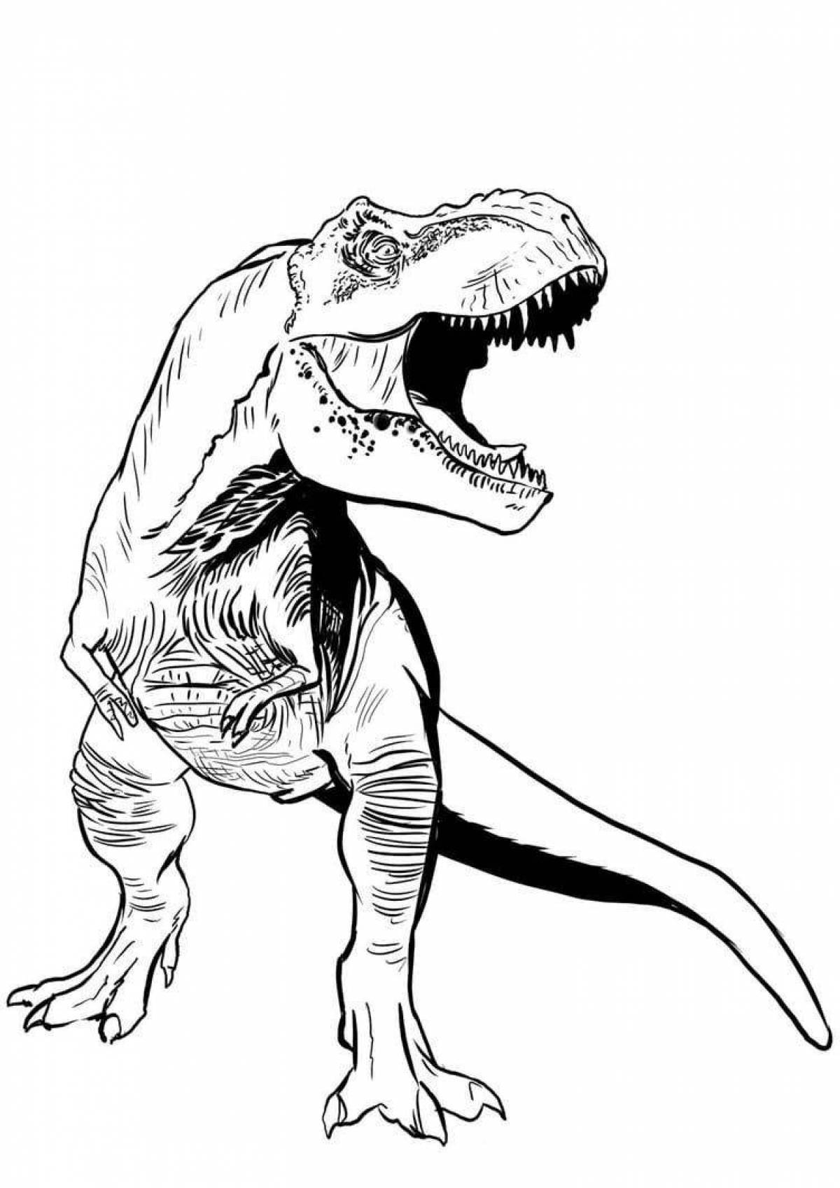 Раскраска величественный динозавр тирекс