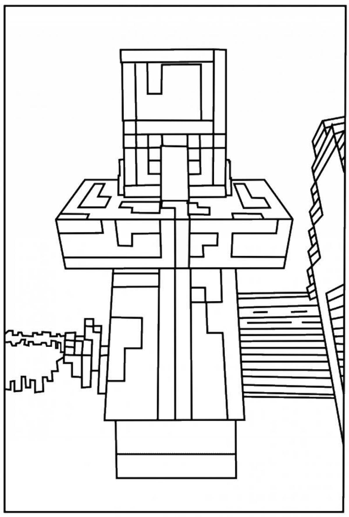 Amazing enderman minecraft coloring page
