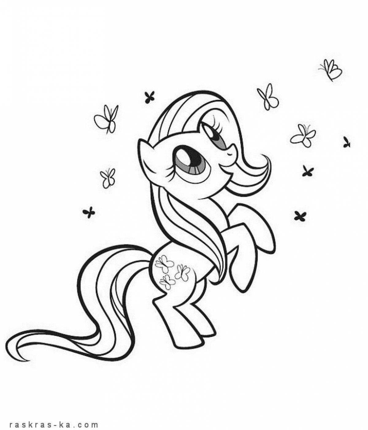 Coloring cute fluttershy pony