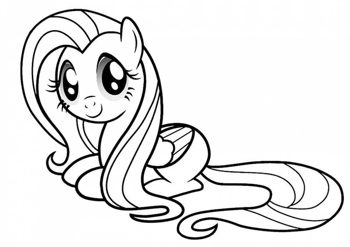 Colouring funny fluttershy pony