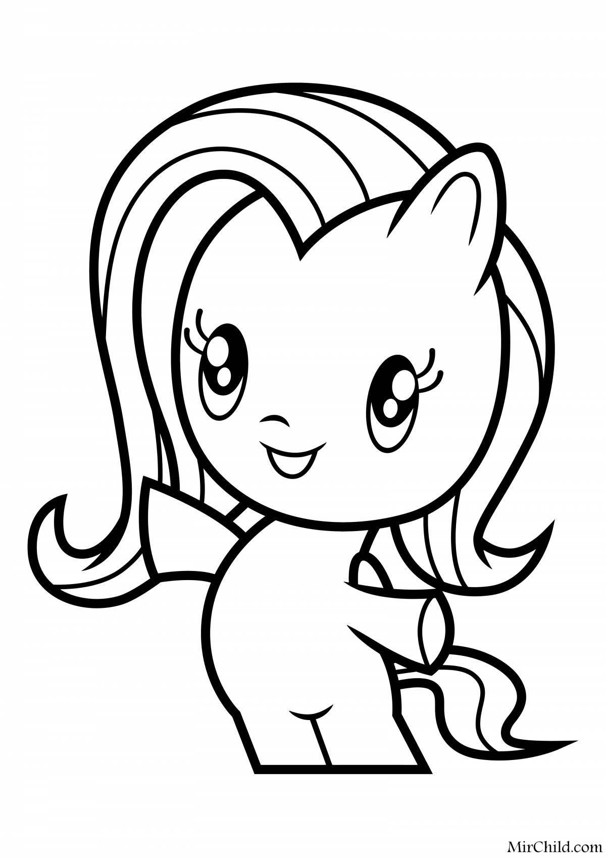 Blessed fluttershy pony coloring page