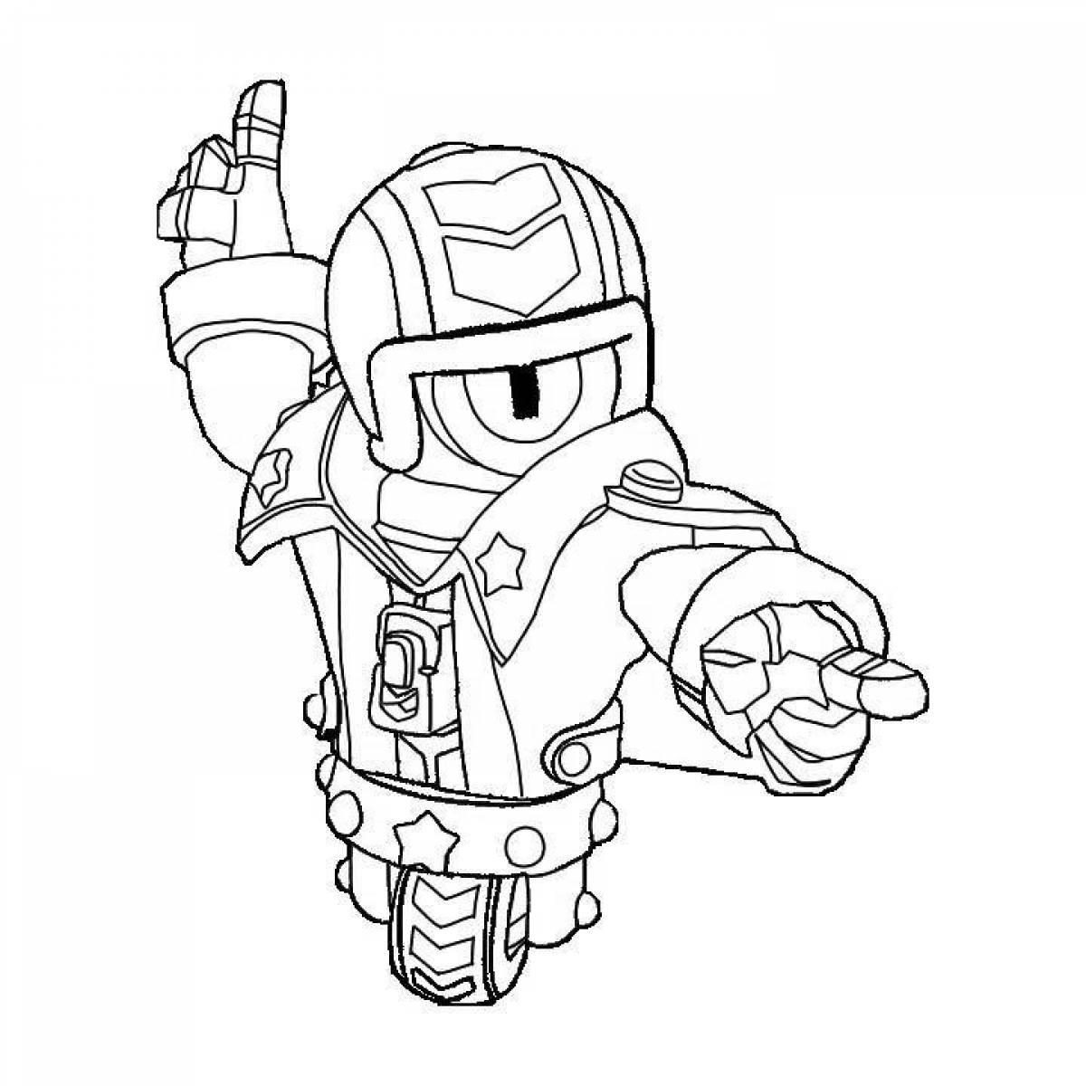 Large brawl stars buzz coloring page