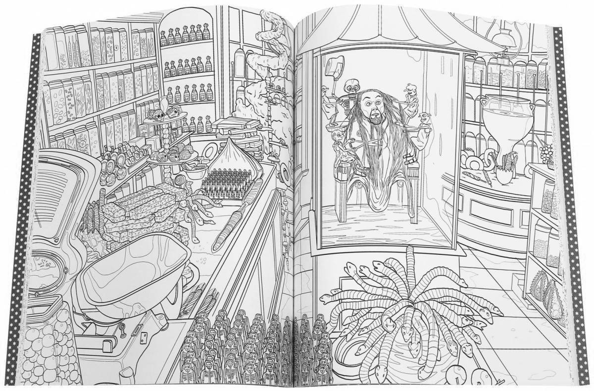 Hypnotic coloring book antistress harry potter