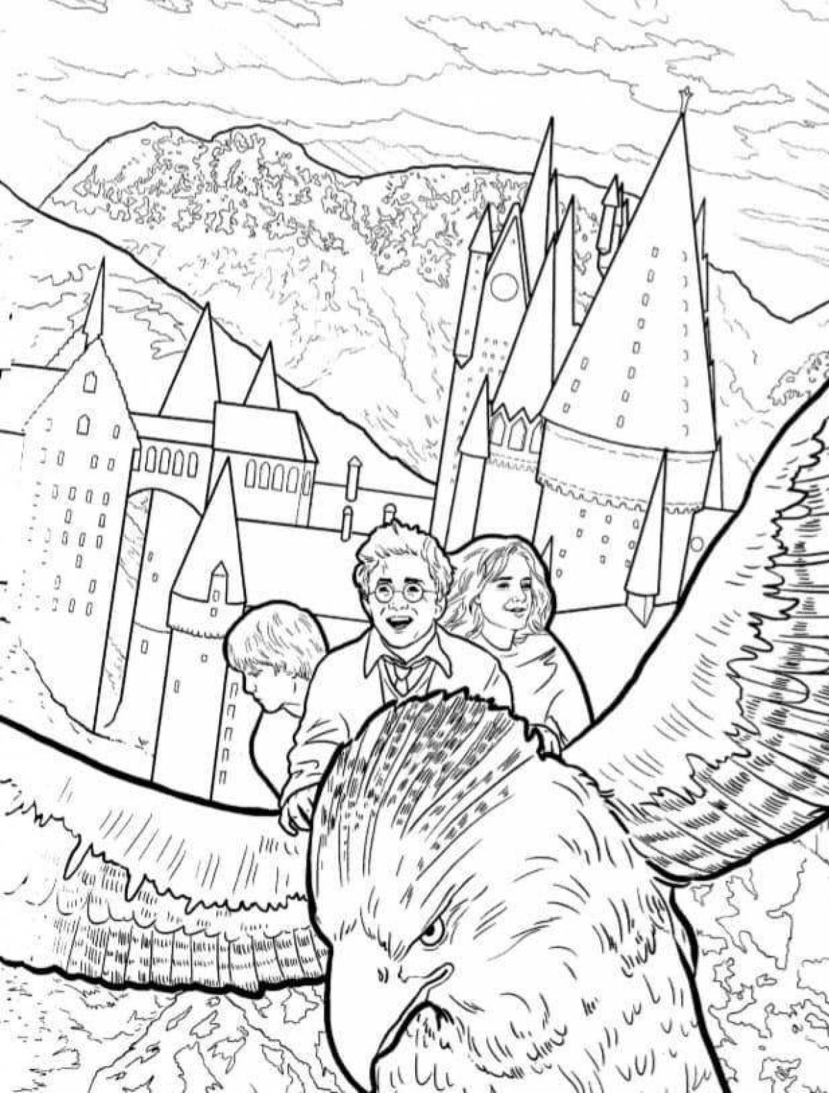 Amazing harry potter antistress coloring book