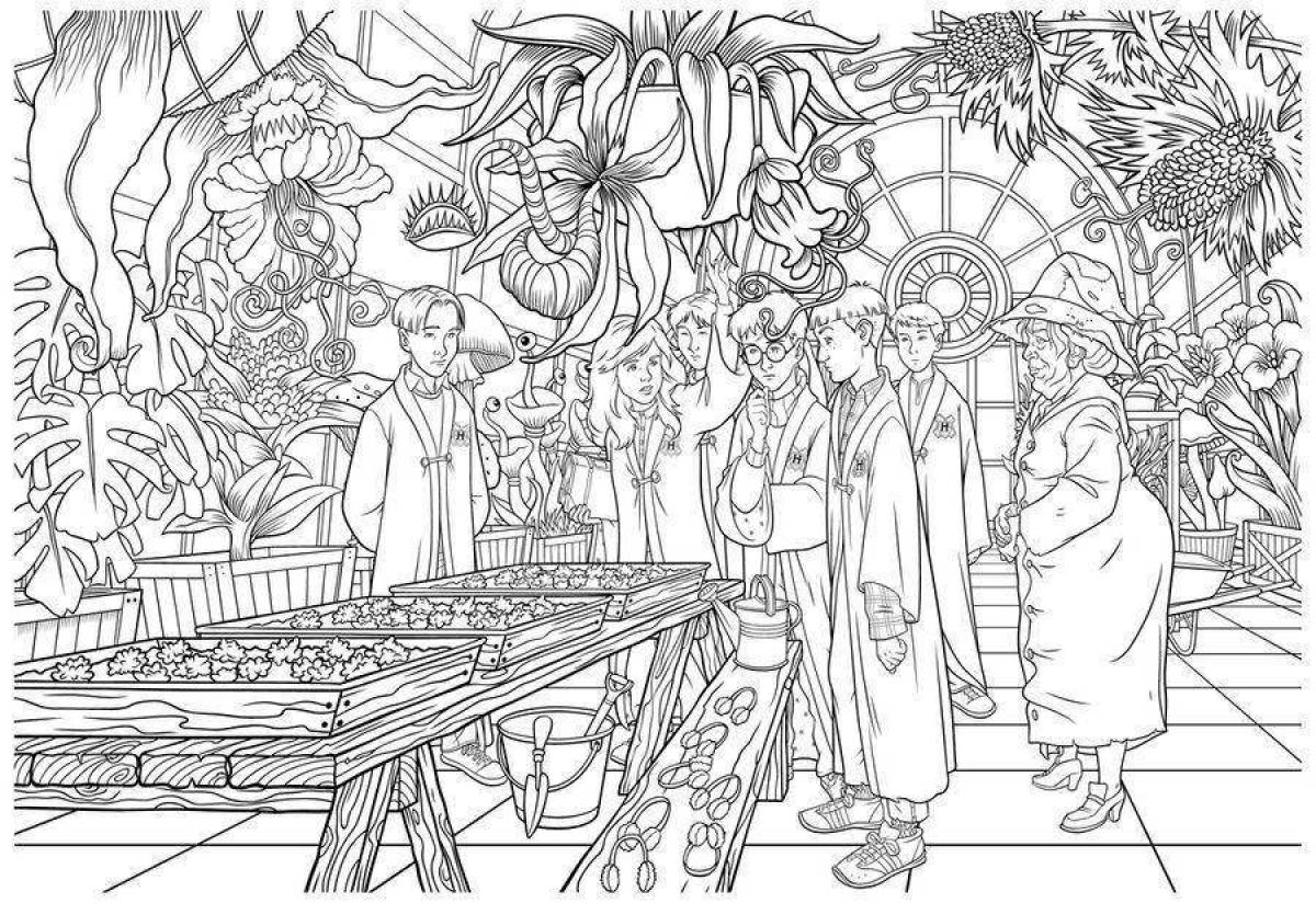 Outstanding harry potter antistress coloring book