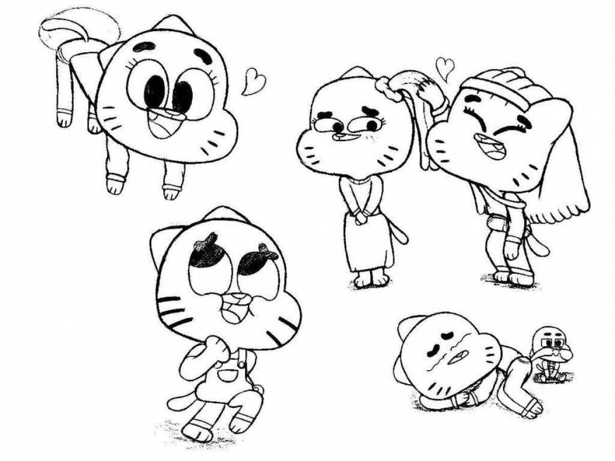 Coloring for the amazing world of gumball