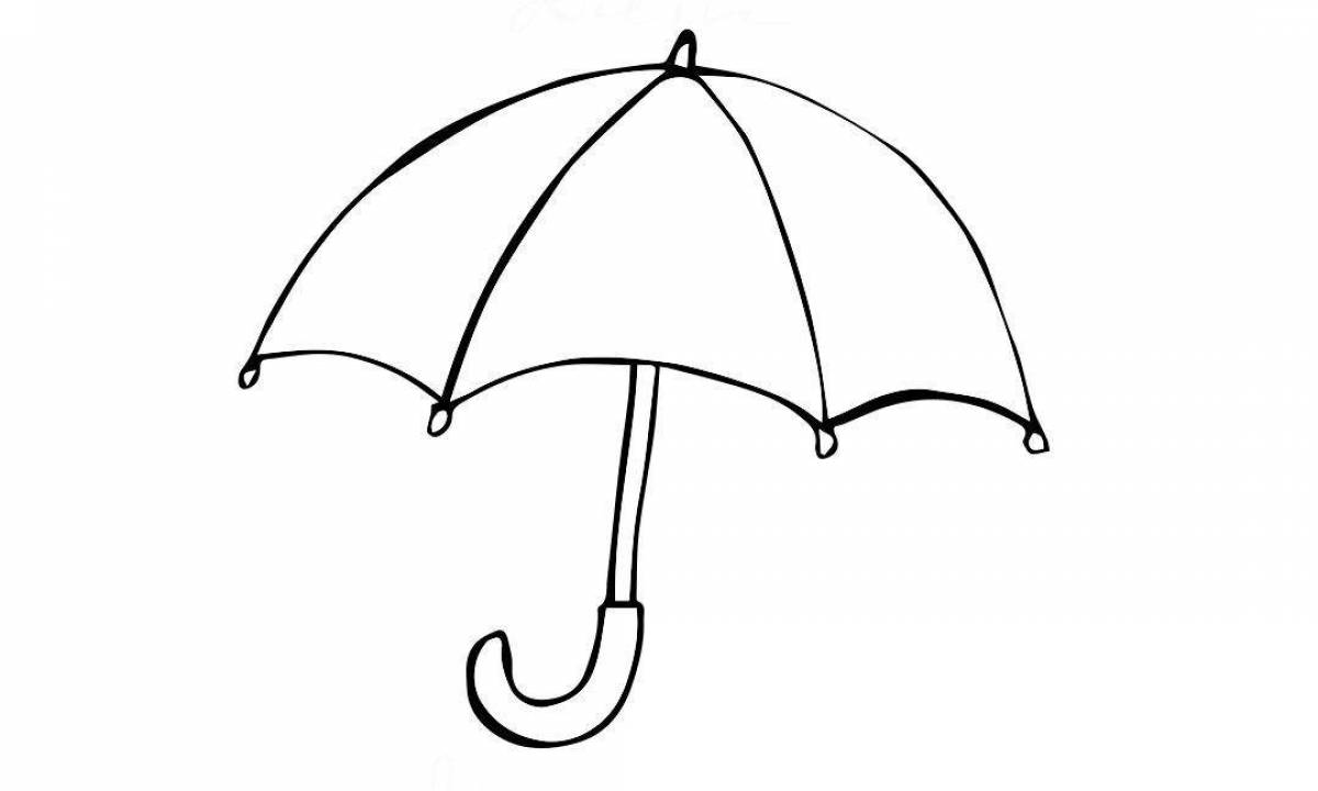 A fun coloring book for kids with umbrellas