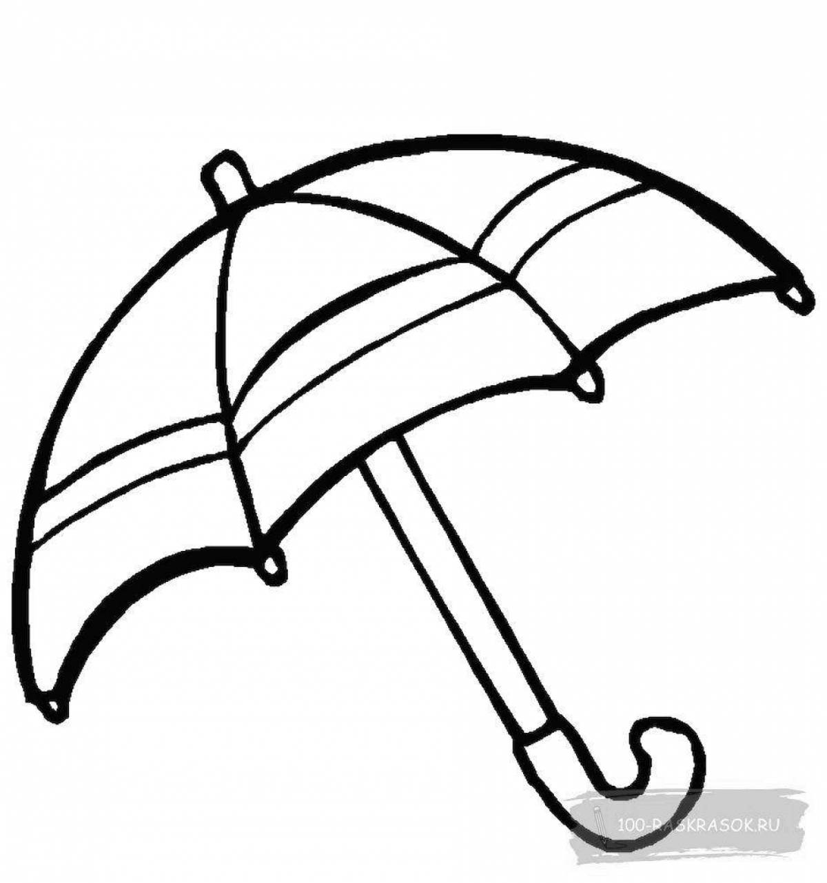 Раскраска солнечный зонтик для детей