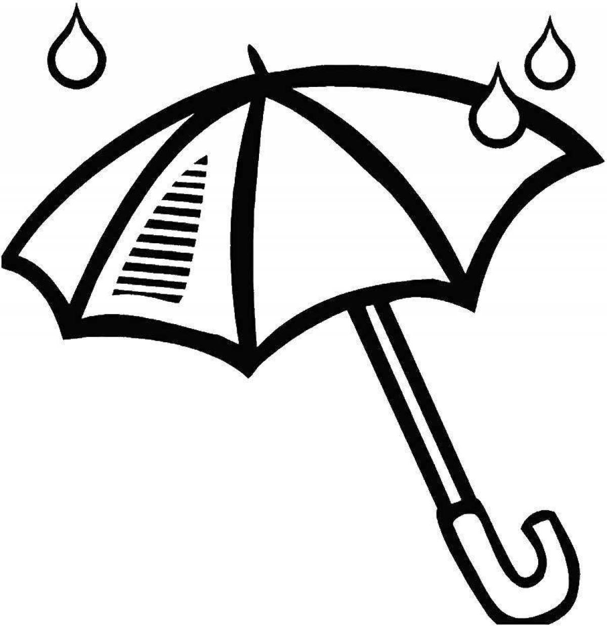 Colorful and adorable umbrella coloring book for kids