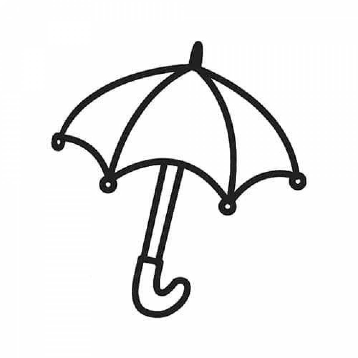 Colorful and colorful and fun umbrella coloring book for kids