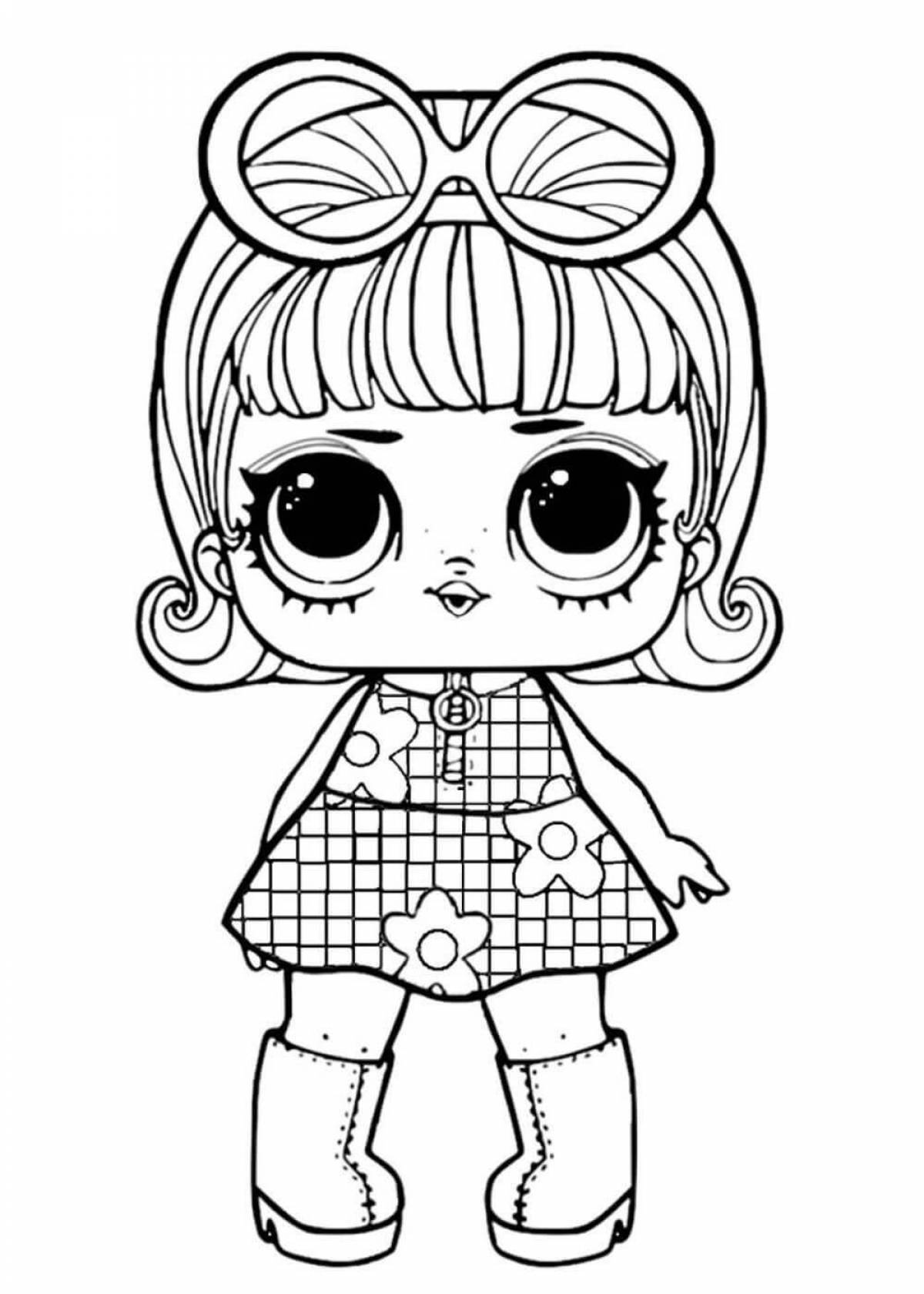 Playful coloring book for lol dolls