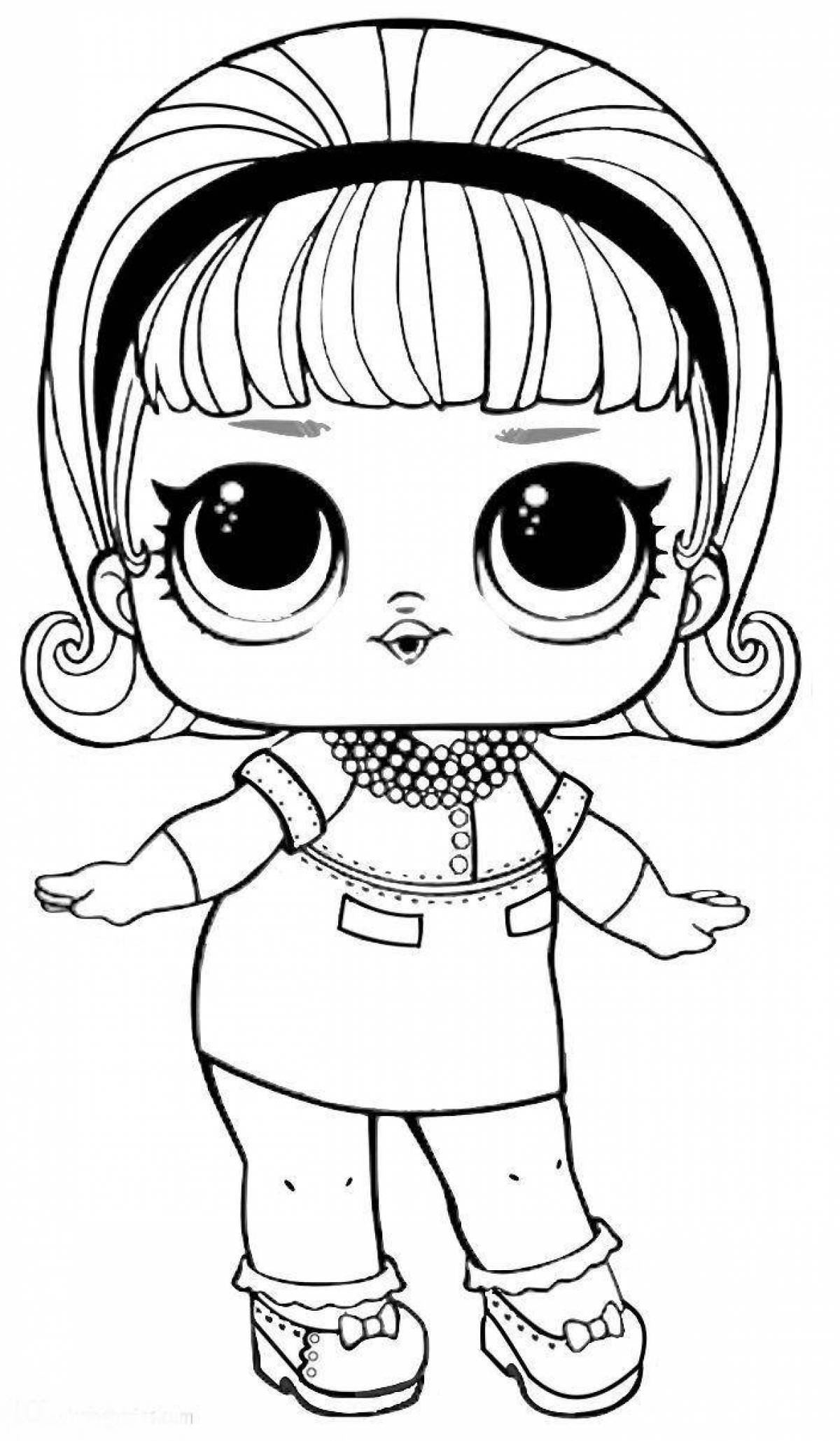 Radiant coloring page lol doll