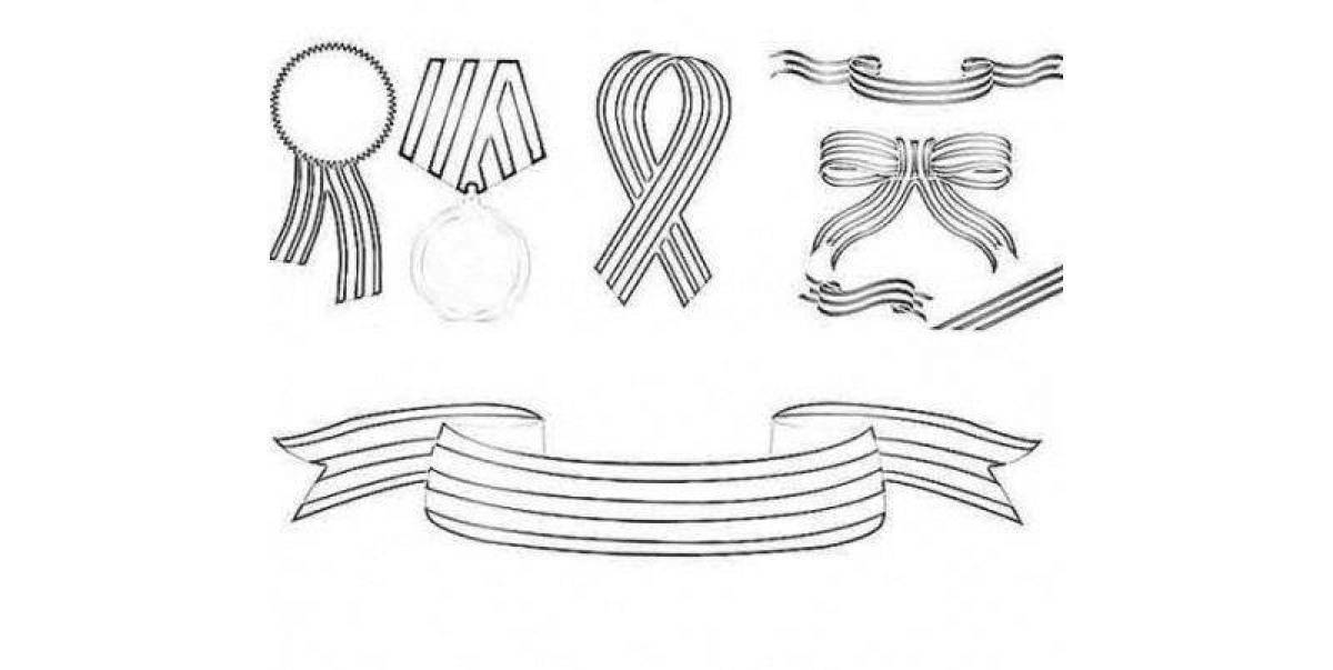 Adorable St. George Ribbon Coloring Page
